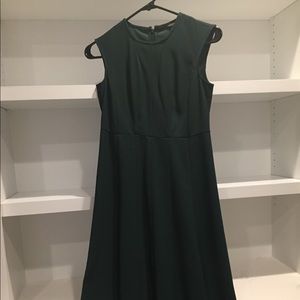 Loft midi dress in forest green